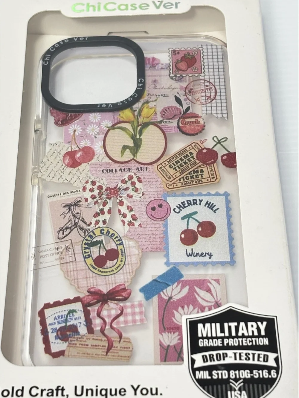 ChiCase Ver Military Grade Protection iPhone 15 Case with Artistic Collage Fruit